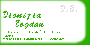 dionizia bogdan business card